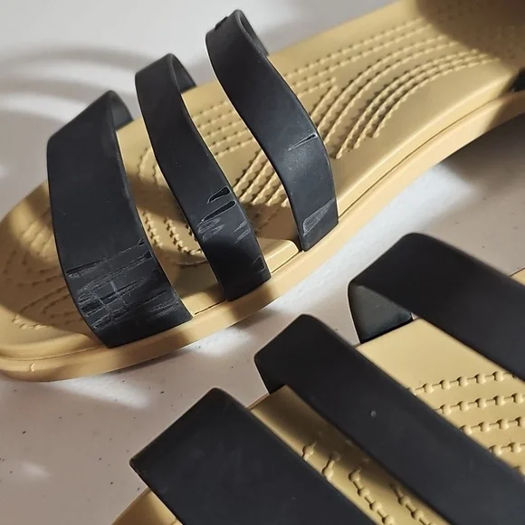 Croc Tulum Open Toe Sandals black Size 9 Comfy & Stylish - Picture 9 of 15